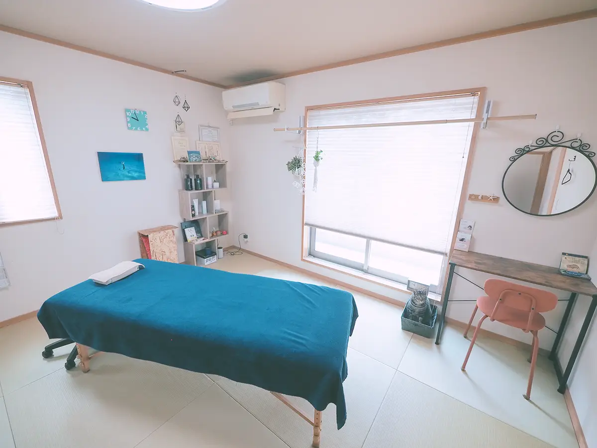 大阪府池田市石橋の鍼灸院はりとおきゅうとエムの内観